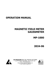 List-Magnetik MP-1000 Operation Manual