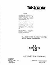 Tektronix S-6 Instruction Manual