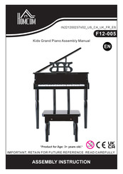 HOMCOM F12-005 Assembly Instruction Manual