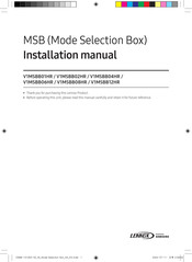 Lennox V1MSBB02HR Installation Manual