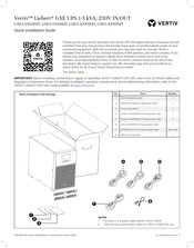 Vertiv Liebert GXE3-3000IMT Quick Installation Manual