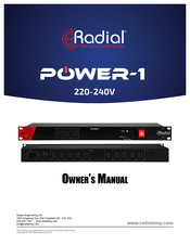 Radial Engineering POWER-1 Owner's Manual