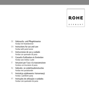 Rohe CU-5041 Instructions For Use And Care Manual