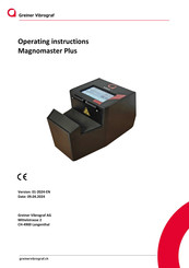 Greiner Vibrograf Magnomaster Plus Operating Instructions Manual