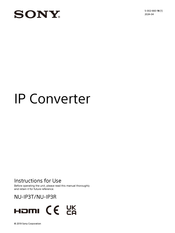 Sony NU-IP3R Instructions For Use Manual
