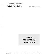 Tektronix 5B10N Instruction Manual