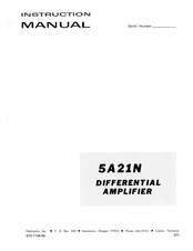 Tektronix 5A21N Instruction Manual