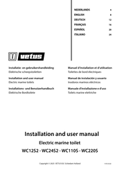 Vetus WC110S Installation And User Manual