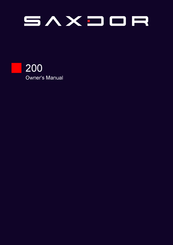 Saxdor 200 Owner's Manual