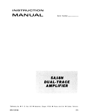 Tektronix 5A18N Instruction Manual
