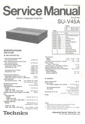 Technics SU-V45A Service Manual