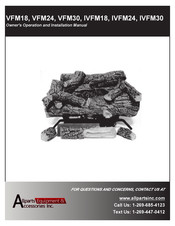 SHM BVFM18NG Owner's Operation And Installation Manual