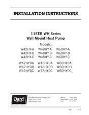 Bard W60HY-C Installation Instructions Manual