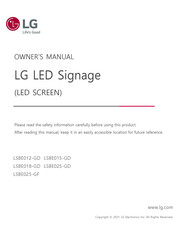 LG LSBE025-GD Owner's Manual