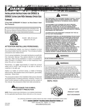 Daikin DD96SC Installation Instructions Manual