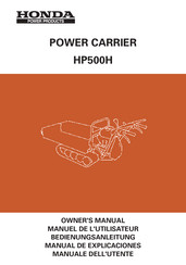 Honda HP500H Owner's Manual