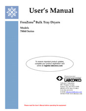 Labconco FreeZone 7806070 User Manual