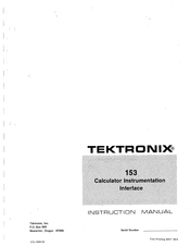 Tektronix 153 Instruction Manual