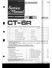 Pioneer CT-6R Service Manual