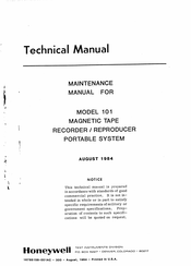 Honeywell 101 Technical Manual