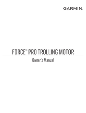 Garmin FORCE PRO Owner's Manual