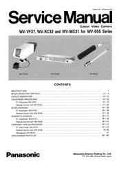 Panasonic WV-MC31 Series Service Manual