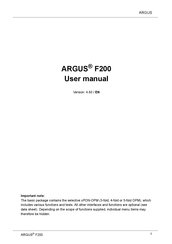 Intec ARGUS F200 User Manual
