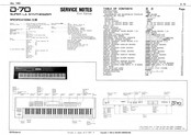 Roland D-70 Service Notes