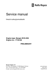 Rolls-Royce Bergen BVG-20G Service Manual