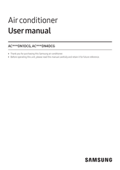 Samsung AC DN1DCG Series User Manual