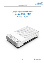 HALNy HL-4GXVU-F-UK Quick Installation Manual