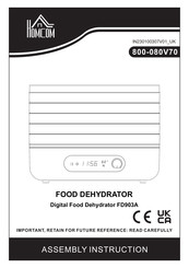 HOMCOM 800-080V70 Assembly Instruction Manual