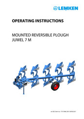LEMKEN JUWEL 7 M X Operating Instructions Manual