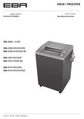 KRUG+PRIESTER EBA 5141 CCC Operating Instructions Manual