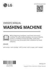 LG WTT1108OW1 Owner's Manual