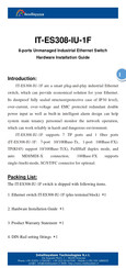 Intellisystem IT-ES308-IU-1F Series Hardware Installation Manual