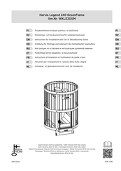 Harvia WKLE20GM Instructions For Installation And Use Manual