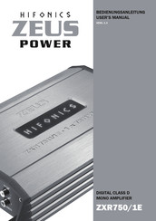 Hifonics ZEUS POWER ZXR750/1E User Manual