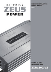 Hifonics ZEUS POWER ZXR1500/1E User Manual