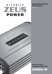 Hifonics ZEUS POWER ZXR800/4E User Manual