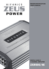 Hifonics ZEUS POWER ZXR500/4E User Manual