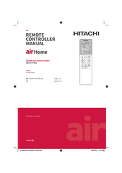 Hitachi airHome RC-AGU1EB0S Operation Manual