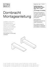 Dornbracht 13800705-99 Installation Instructions Manual