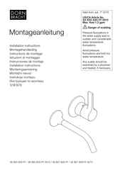 Dornbracht Vaia 36 867 809 Series Installation Instructions Manual