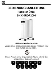 SHX SHX30ROF2000 Operating Manual