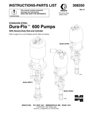 Graco Dura-Flo 600 Instructions-Parts List Manual