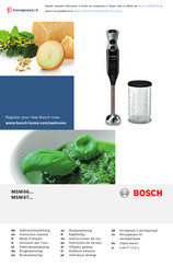 Bosch MSM66150 Instruction Manual