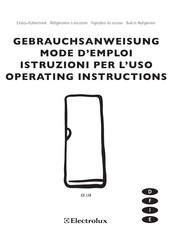 Electrolux EK138 Operating Instructions Manual