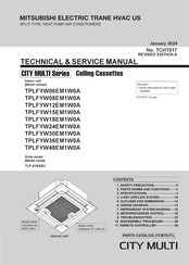 Mitsubishi Electric TRANE CITY MULTI TPLFYW36EM1W0A Technical & Service Manual
