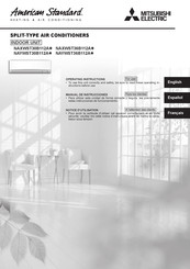 Mitsubishi Electric American Standard NAXWST36B112A Series Operating Instructions Manual